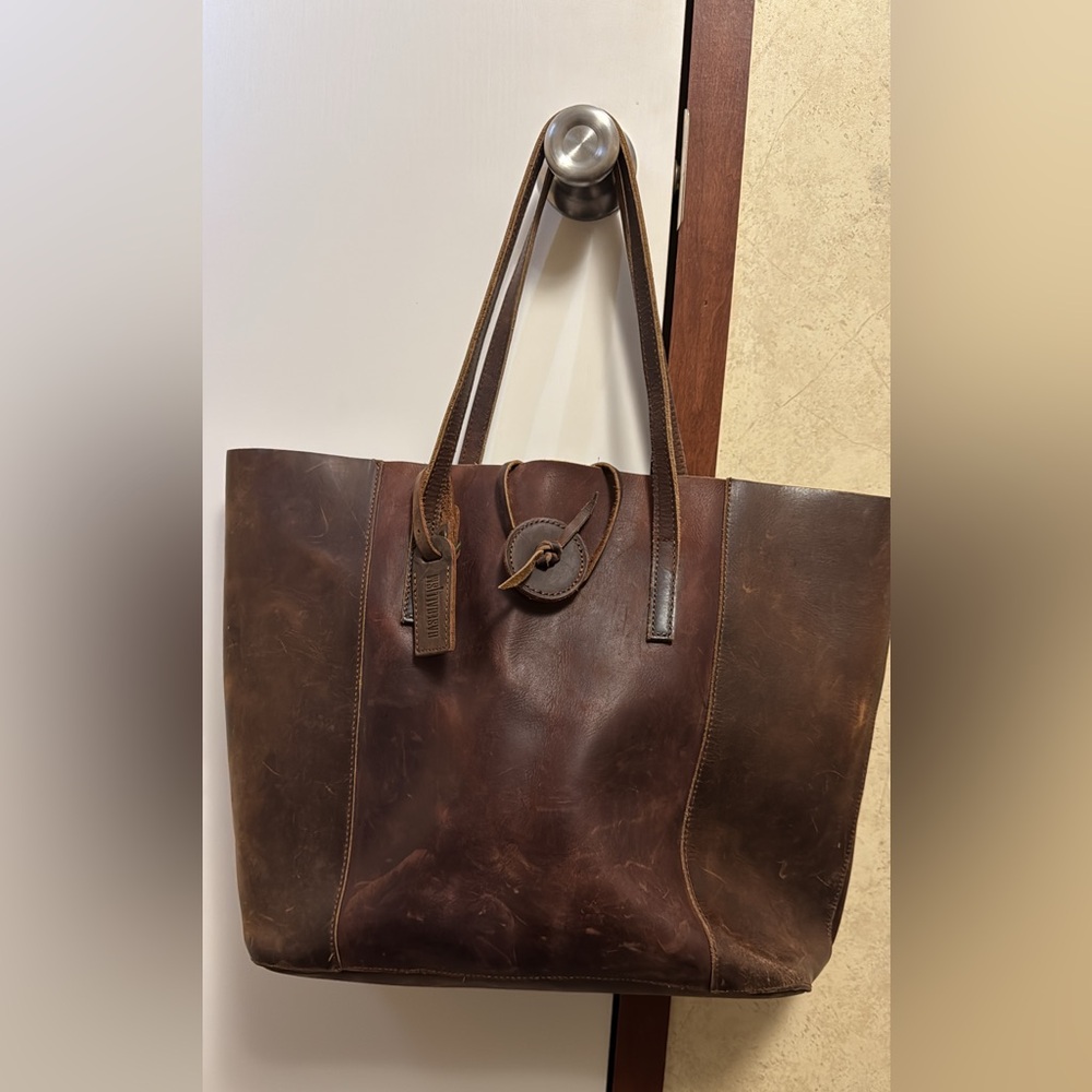 Brown Leather Tote Bag
